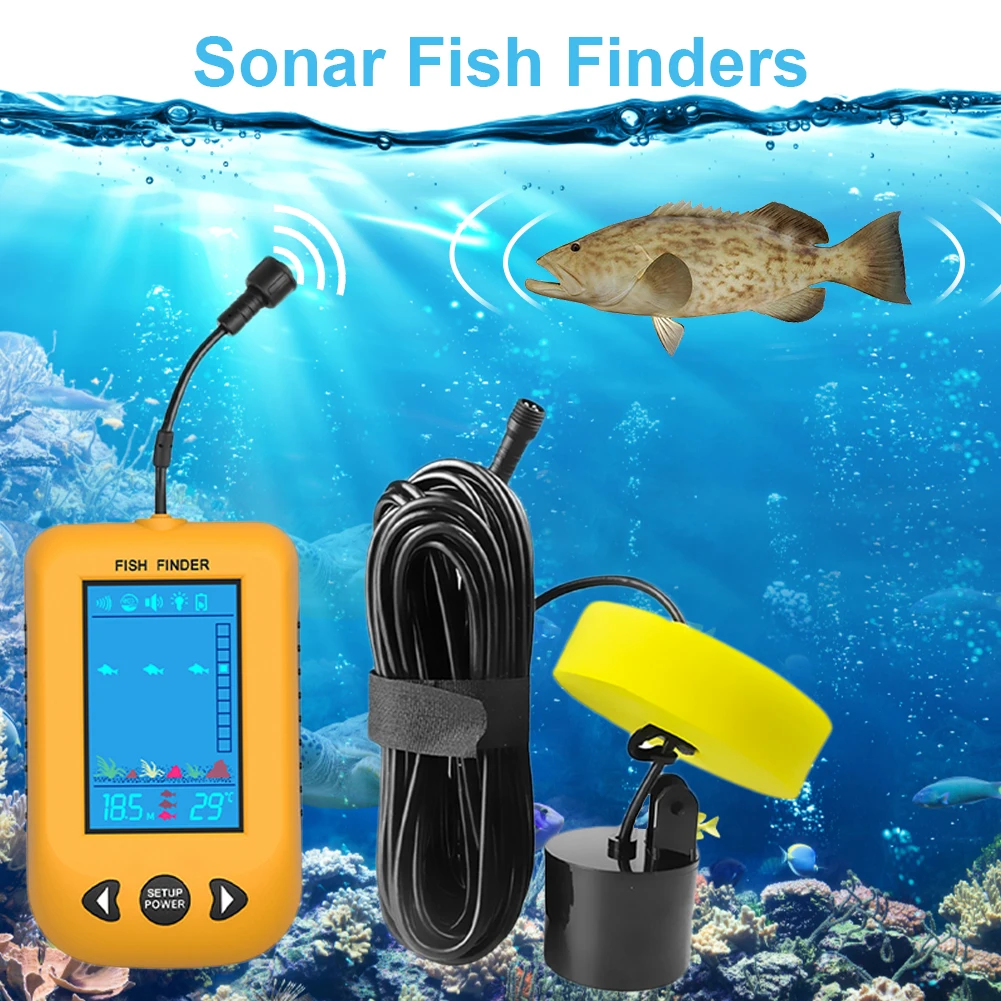 

Portable Sonar Fish Finder Fishing Lure Echo Sounder Fishing Finder 100M Depth Fishing Finder For Lake Sea Fishing