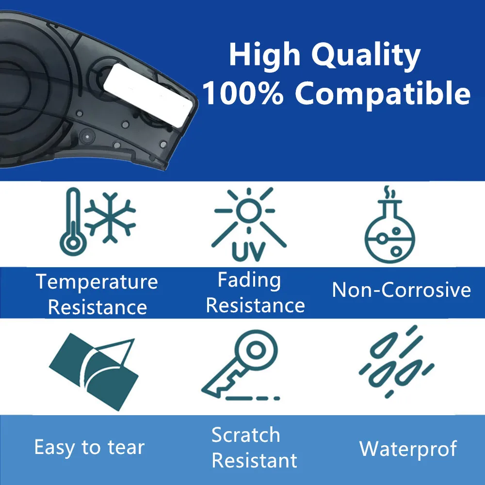 20PK запасная деталь виниловая фреза для Brady принтер IDPAL черный на белом 19 1 мм * 6 4 м