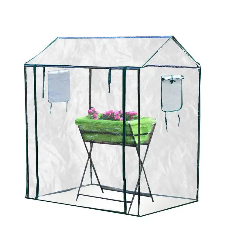 

Mini Greenhouse Portable Plant Grow Tent With Rolling Zipper Door Warm House Gardening To Protect Plants And Flowers From Cold