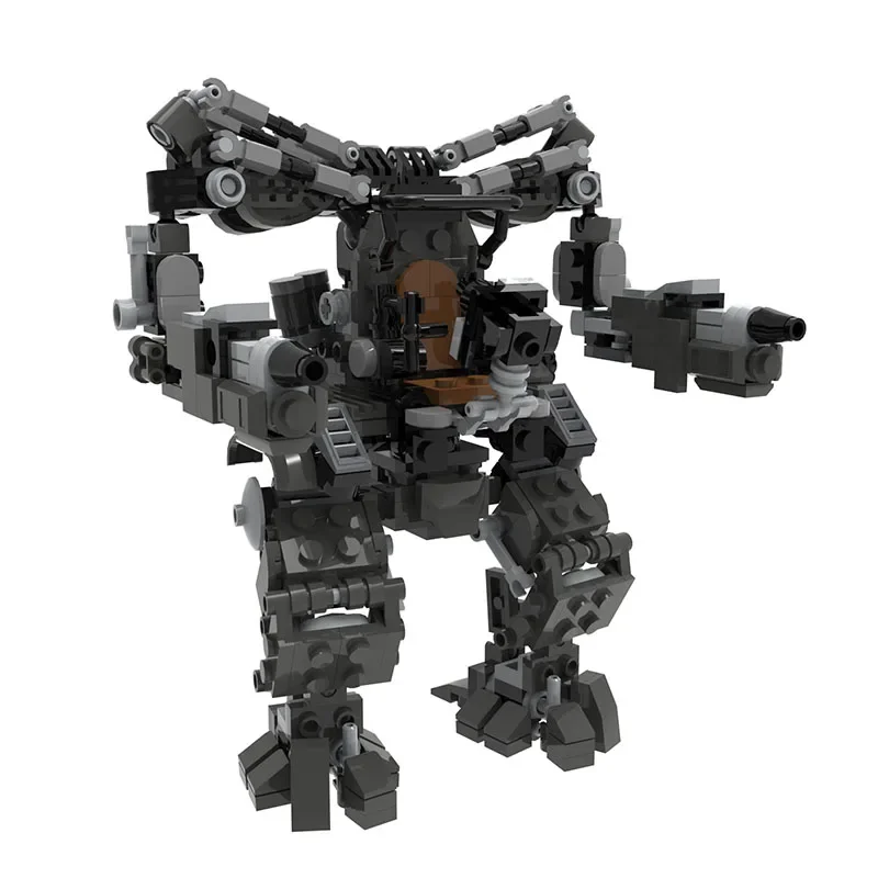 BuildMOC Hackers Empire APU The Matrixed Mecha Robot Building Blocks Kit Черная машина Воины Фильм DIY Кирпичная