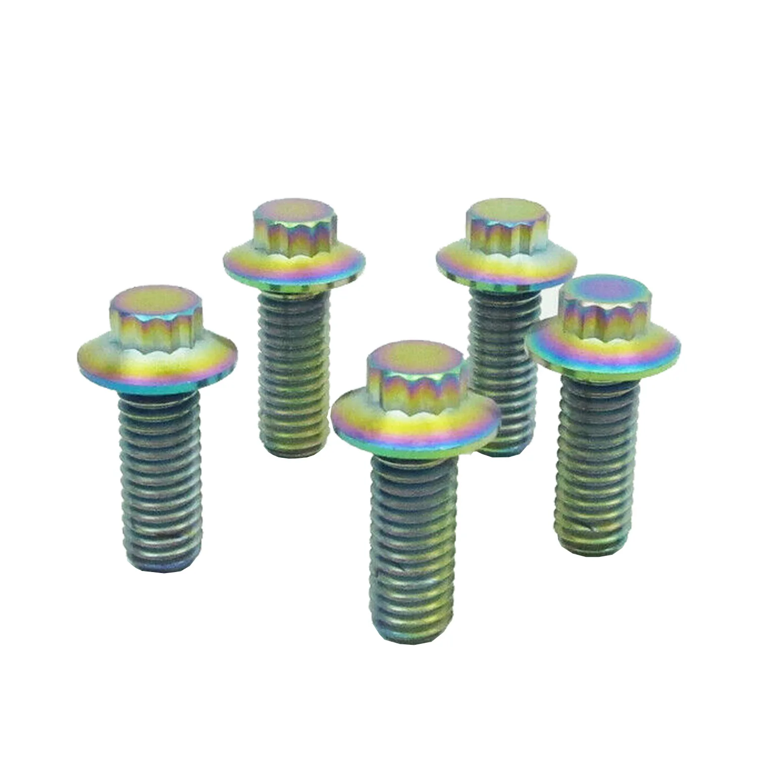 

5 PCS 3/8" Blue Titanium Mounting Screws Bolts For Harley Rear Brake Rotors