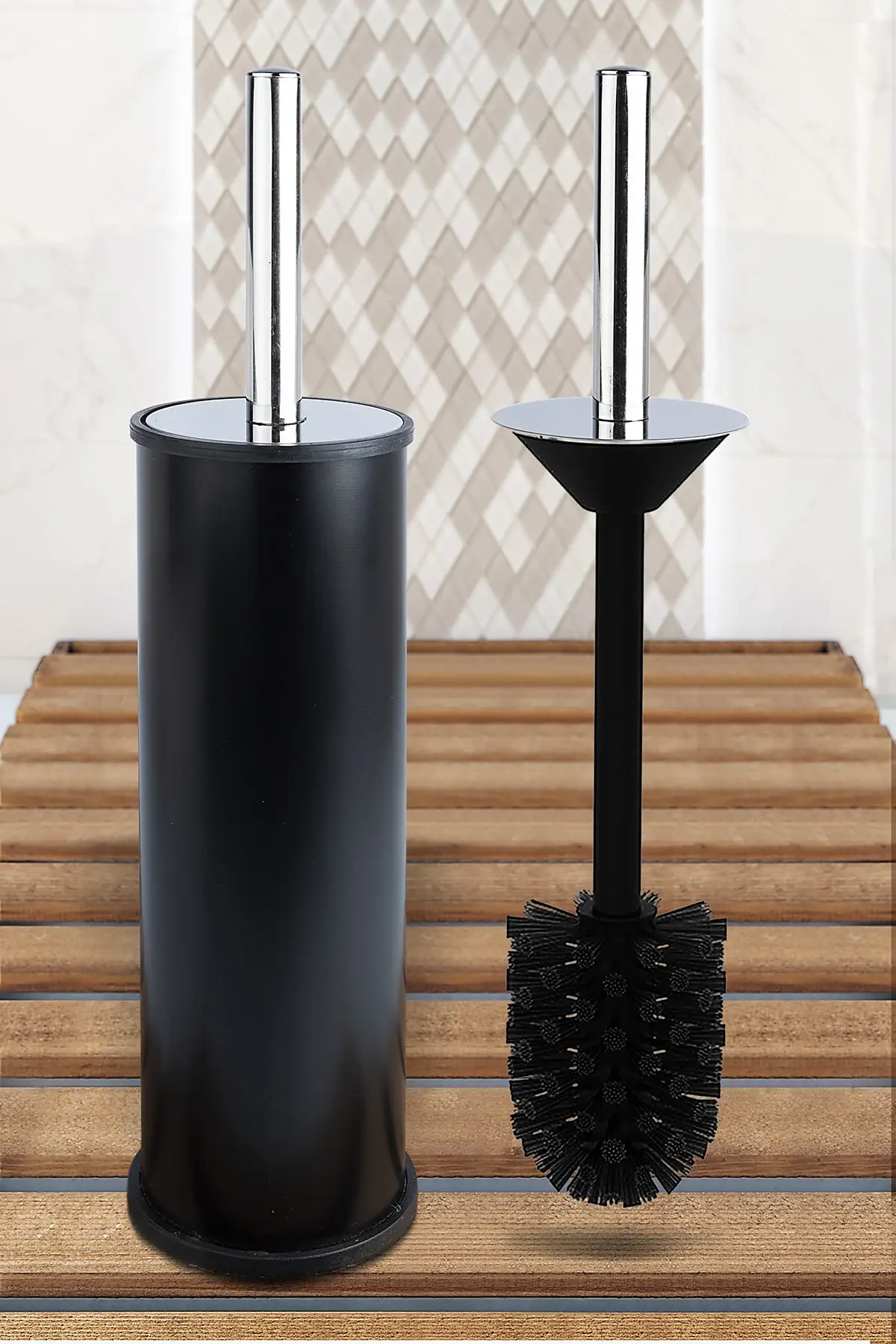 

Toilet Brush Holder Stainless Steel Cleaning Tool Durable Vertical Bathroom Toilet Brush Chrome Wc Brush