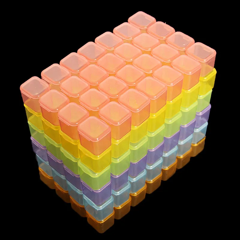 Пластиковый ящик для хранения с 56 отделениями, 7 цветов