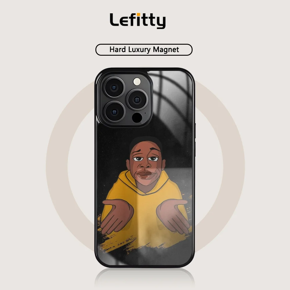 Популярный чехол для телефона k-Khaby L-Lame lebrity iPhone 16 15 14 13 12 11 Pro Max Plus Mini магнитный