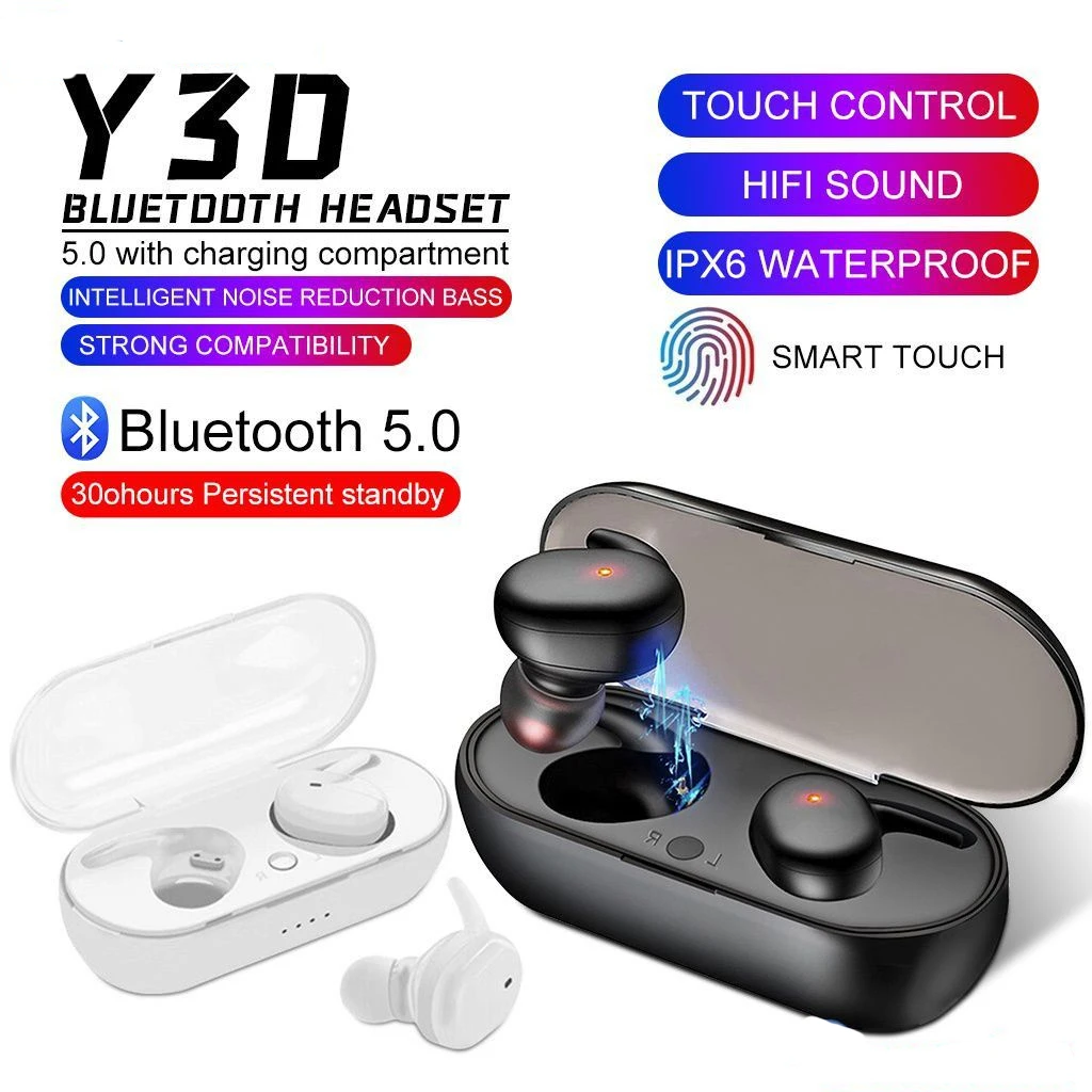 

Y30 Bluetooth earbuds Earphones Wireless headphones Touch Control Sports Earbuds Microphone Music Headset for xiaomi TWS