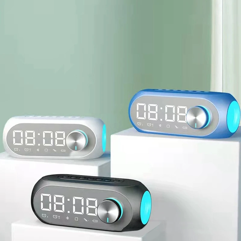 Радио-будильник для спальни с цветным ночником двойным будильником диммером