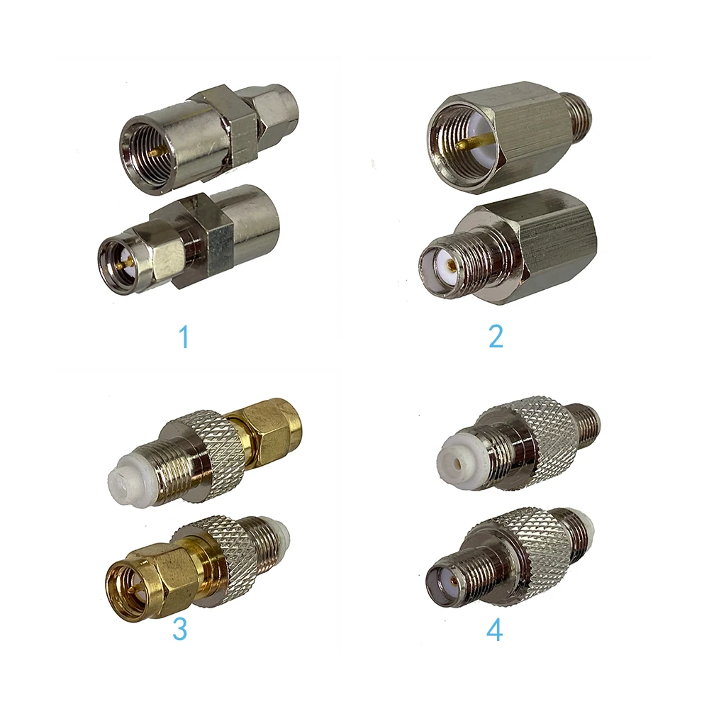 1pcs Connector Adapter FME to SMA Male Plug & Female Jack RF Coaxial Converter Straight 50ohm Wire Terminal New