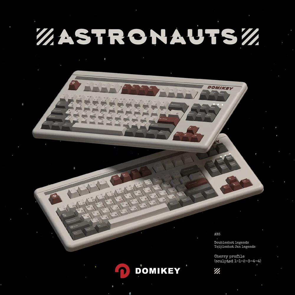 Клавиатура Domikey с изображением астронавта вишни abs doubleshot для mx stem покер 87 104 gh60 xd64