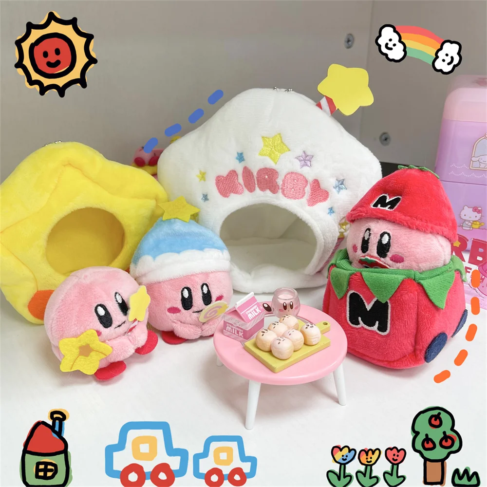 

Kirby Plush Pendant Decoration Star Tomato Scene Various Creative Lovely Key Chain Bag Backpack Accessories Kid Toys Girl Gift