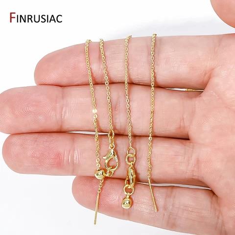 Цепочка для ожерелья FINRUSIAC, позолоченная латунь, 45 см