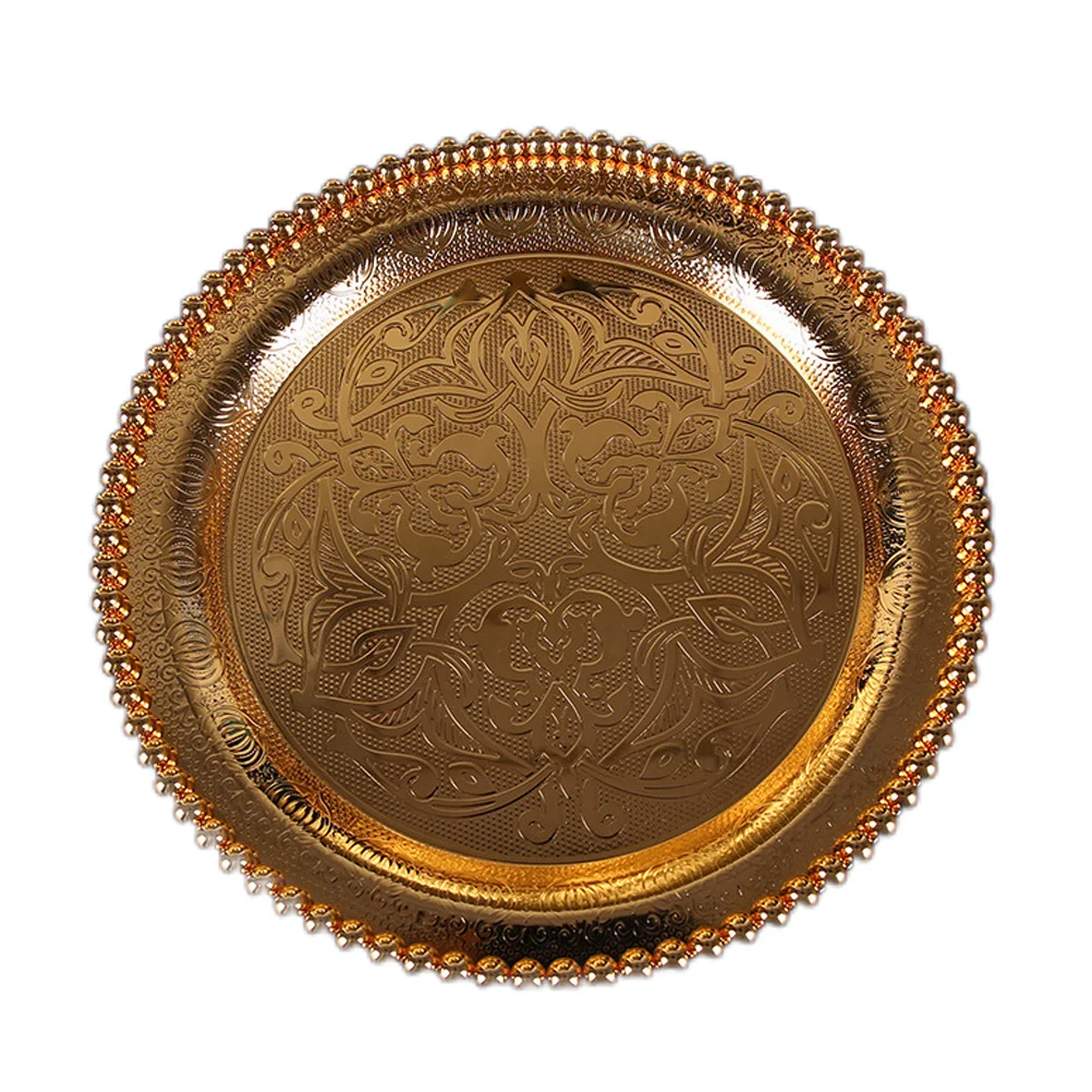 

Fruit Plate Household Round Plate Snack Candy Serving Plate Home Supplies