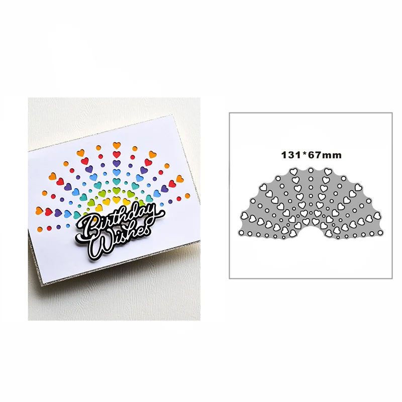 

Новое поступление 2023, металлические Вырубные штампы в форме радуги в форме сердца для трафарета, фотография, тиснение, украшение, рукоделие