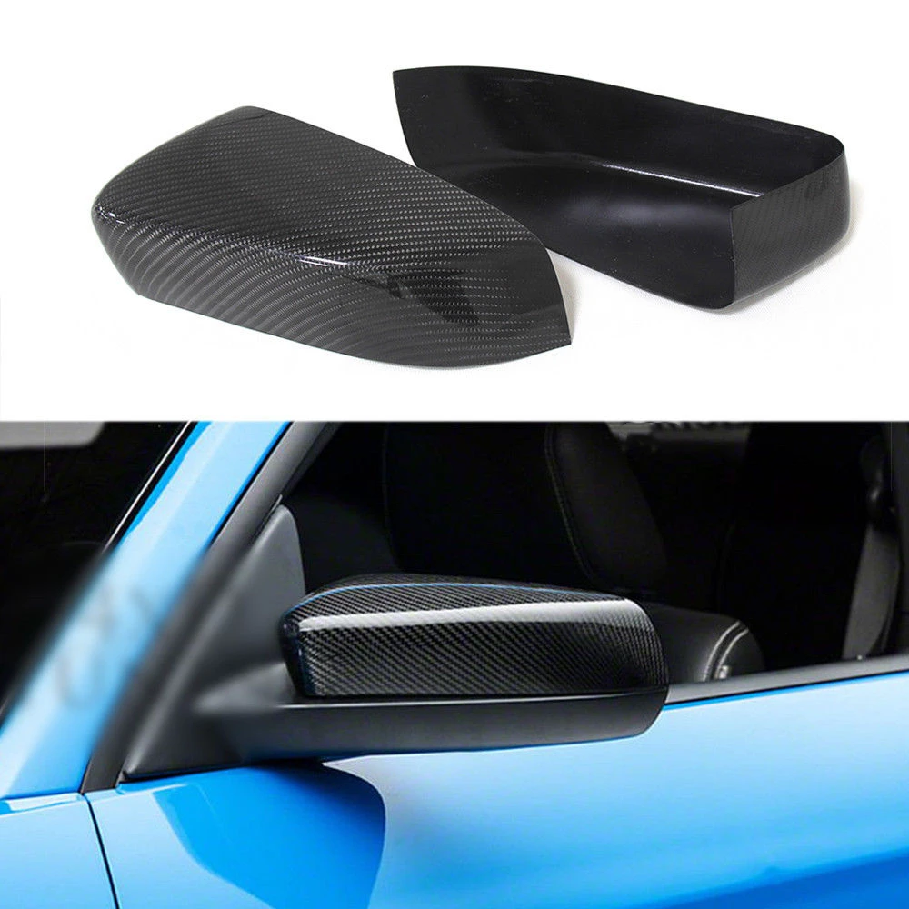 

Carbon Fiber Mirror Cover For Ford Mustang GT Coupe 2008-2013 Car Exterior Side Rear View Reverse Shell Rearview Case Cap Add On