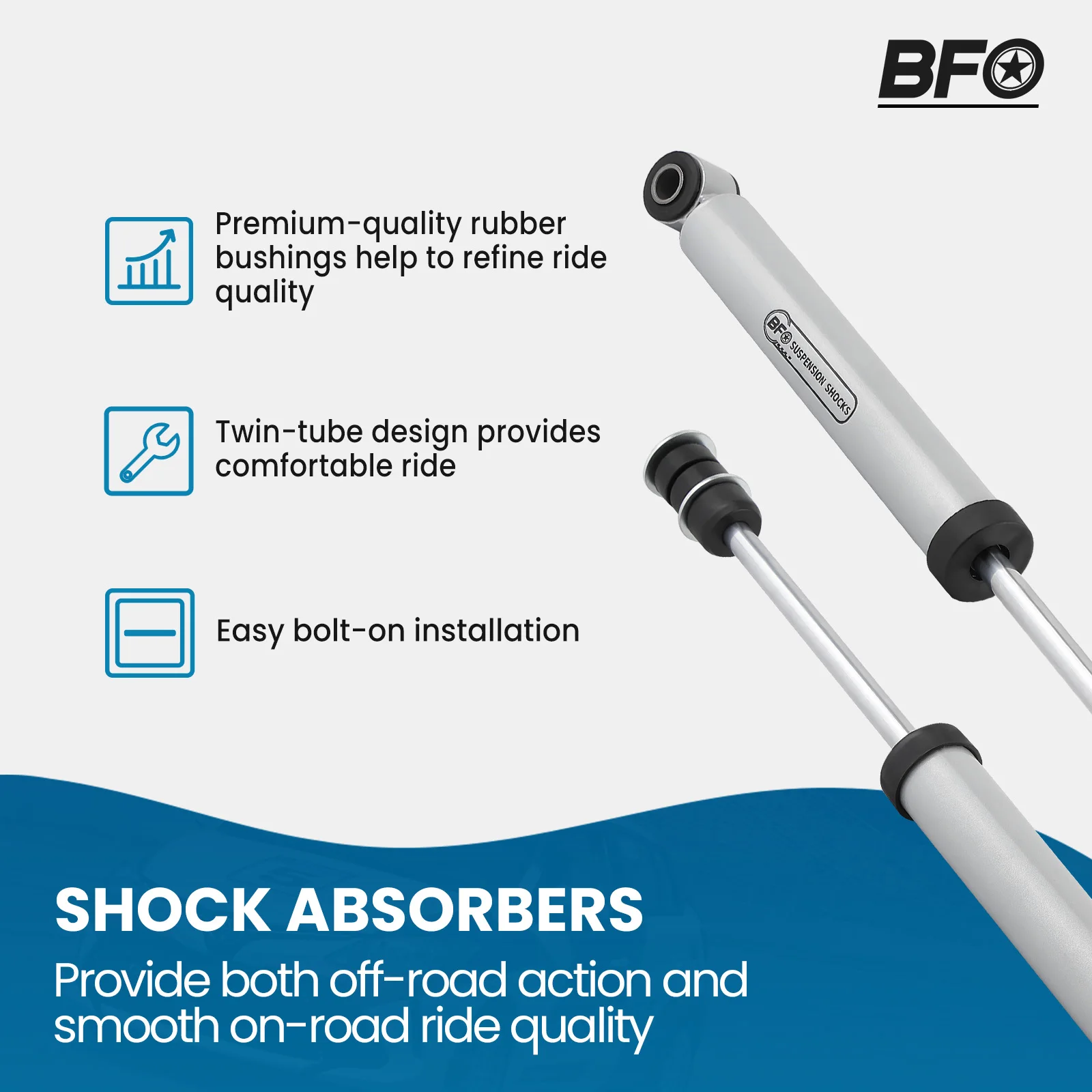 Поднятые задние амортизаторы 0-3 дюйма для Toyota 4Runner 2003-22 FJ Cruiser 2007-14