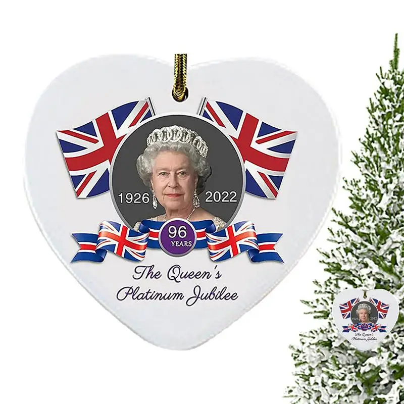 

Элизабет королева II Рождественское украшение 2022 Рождественское украшение памятный кулон принадлежности для плавания подвесное украшение ...