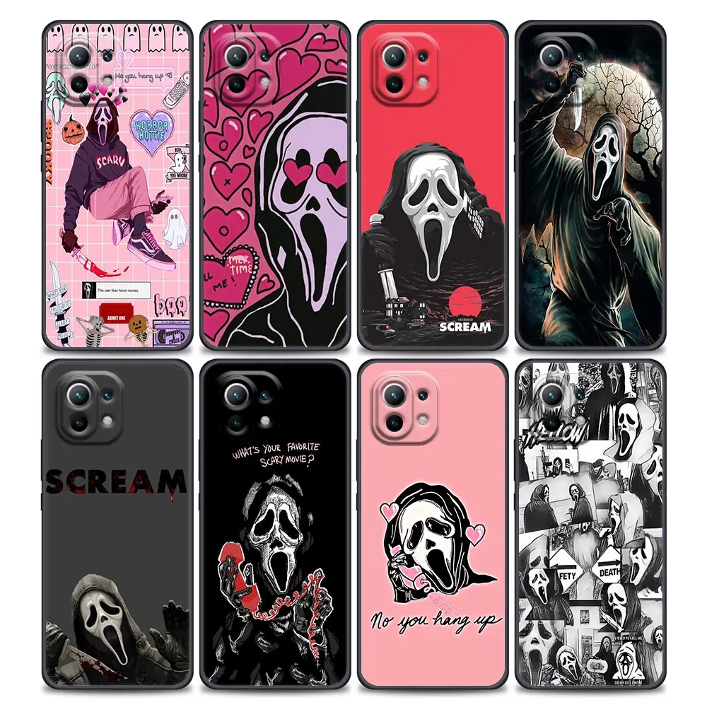

Horror Scream Art Funda Para For Xiaomi Mi 11 Lite 5G NE 11i 11X 11T 12 Poco F3 X3 X4 Pro Case Silicone Cover Ghost Face Call Me