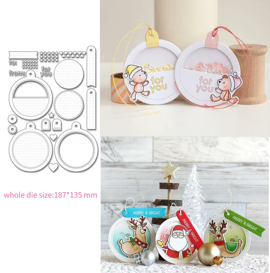 

New Design Craft Metal Cutting Die cut dies Circular label decoration scrapbook Album Paper Card Craft Embossing die cuts