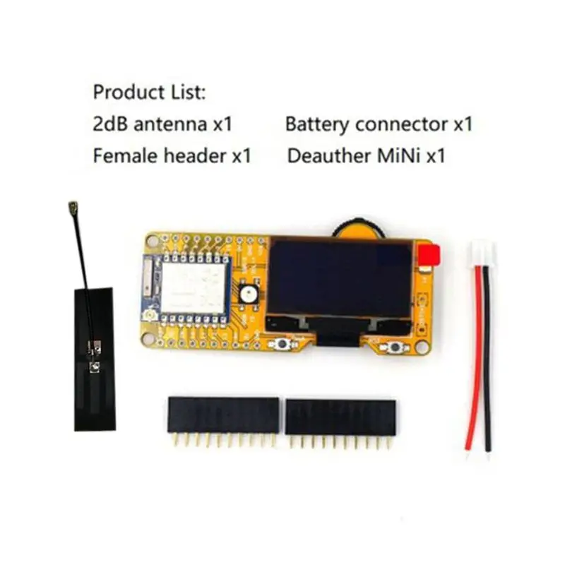 

ESP8266 Development Board DSTIKE WiFi Development Board with 1.3inch OLED Display V2.1.0 Software and 2dB Antenna