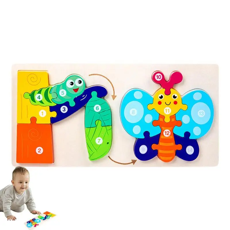 

Wooden Animal Puzzle Animal Shape Color Montessori Toy Preschool Puzzles Early Educational Learning Jigsaw For Birthday