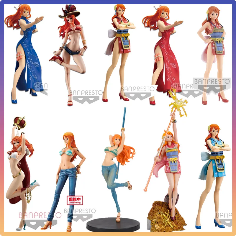 

Bandai Original One Piece Nami Anime Figures Statuary Toy Model Decoration Collection Pvc Action Figures in Stock Holiday Gift
