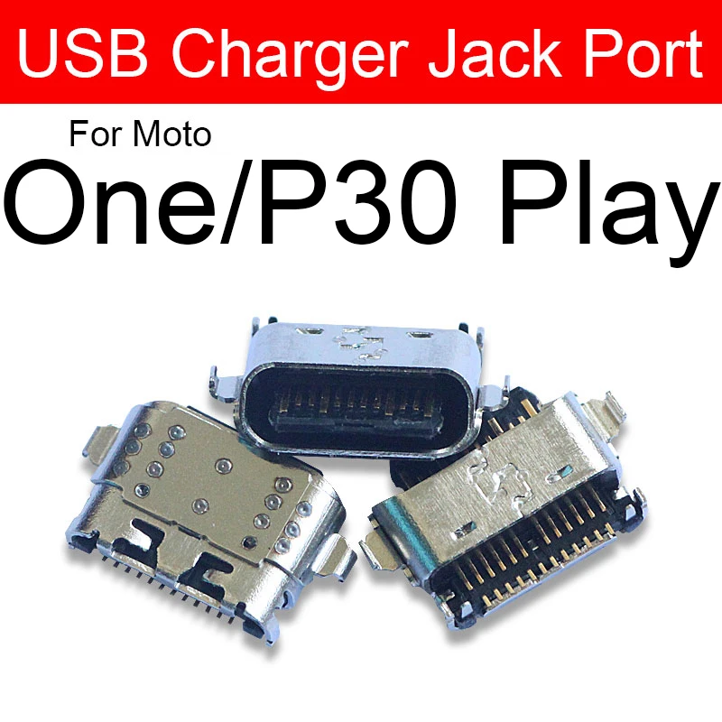 USB-разъем для зарядки док-станции Motorola Moto One Vision Action Macro Hyper Power Fusion Plus P30 Note G Play Edge