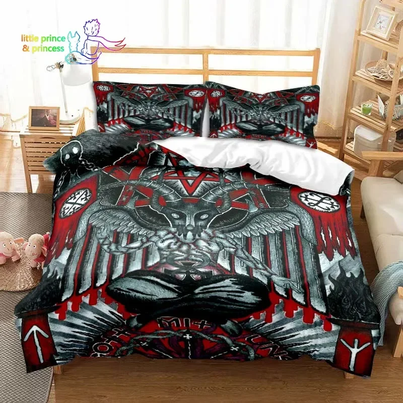 Комплект постельного белья злой сатанинской мантры одинарный полный