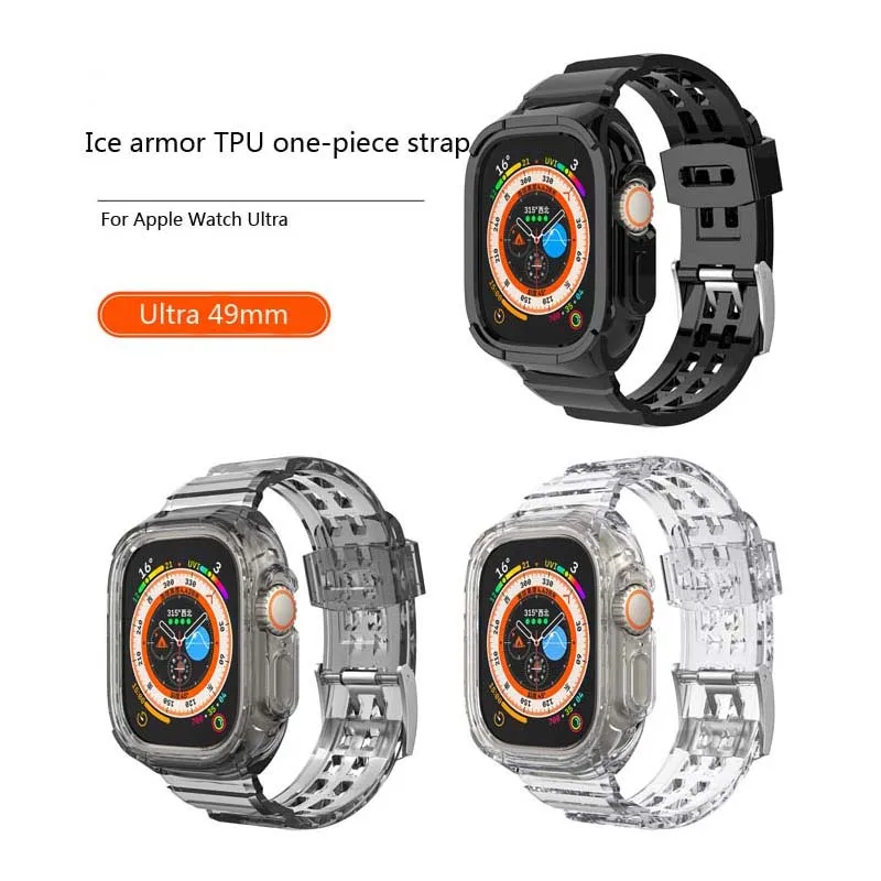 

Совместимый ремешок для часов Apple Watch 49 мм Прочный Мужской и женский ремешок с мягкими чехлами для IWatch 8 Ultra Sport чехол