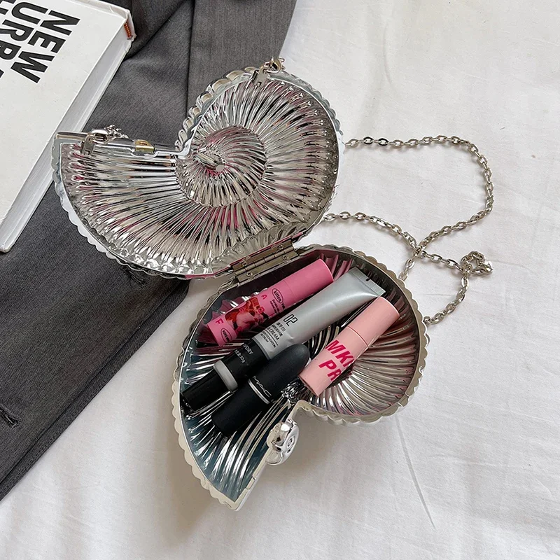 Новинка 2024 модная женская сумка-ракушка мини-сумка для наушников с красным