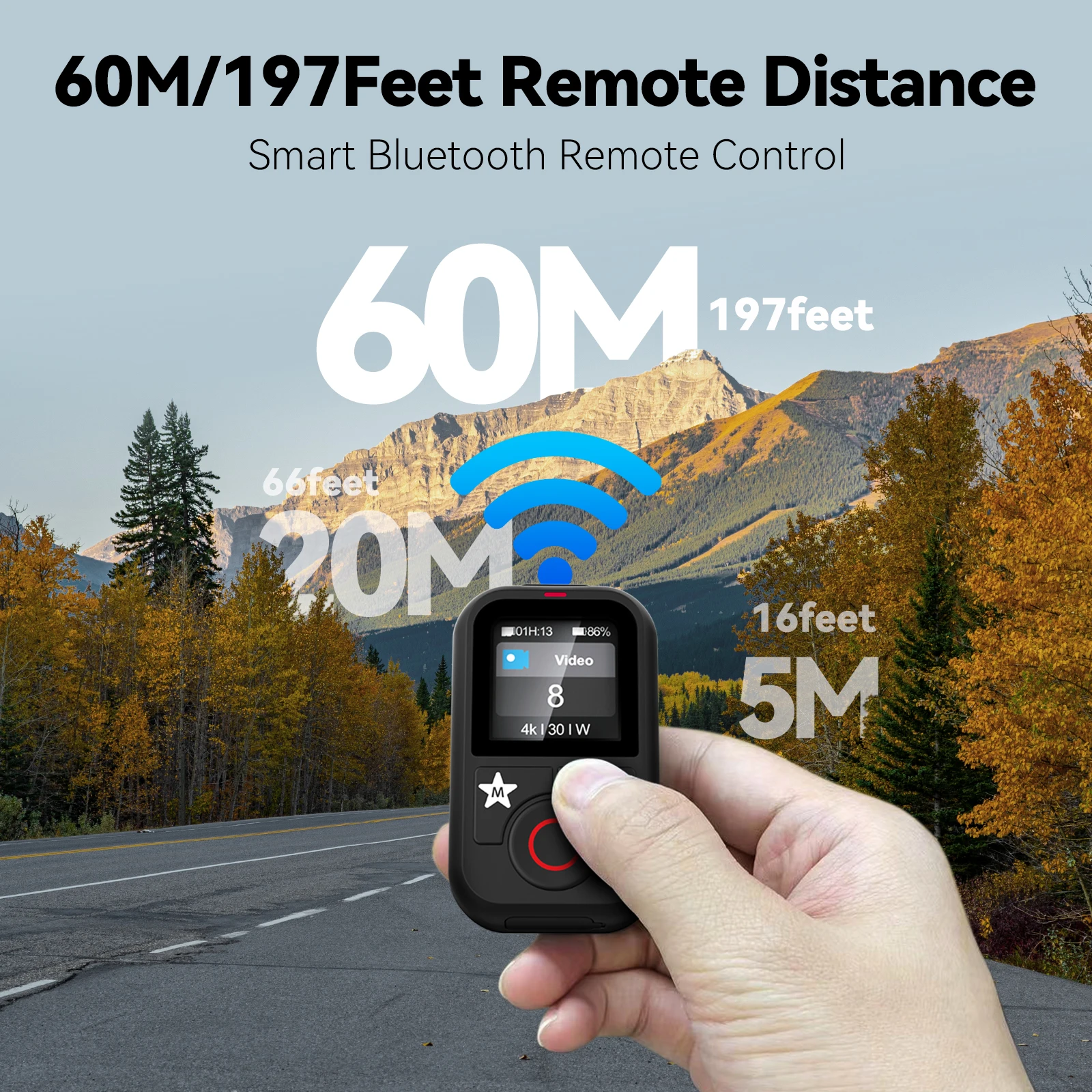 TELESIN T13 Водонепроницаемый Bluetooth-пульт дистанционного управления для GoPro Hero 13 12 11 10 9