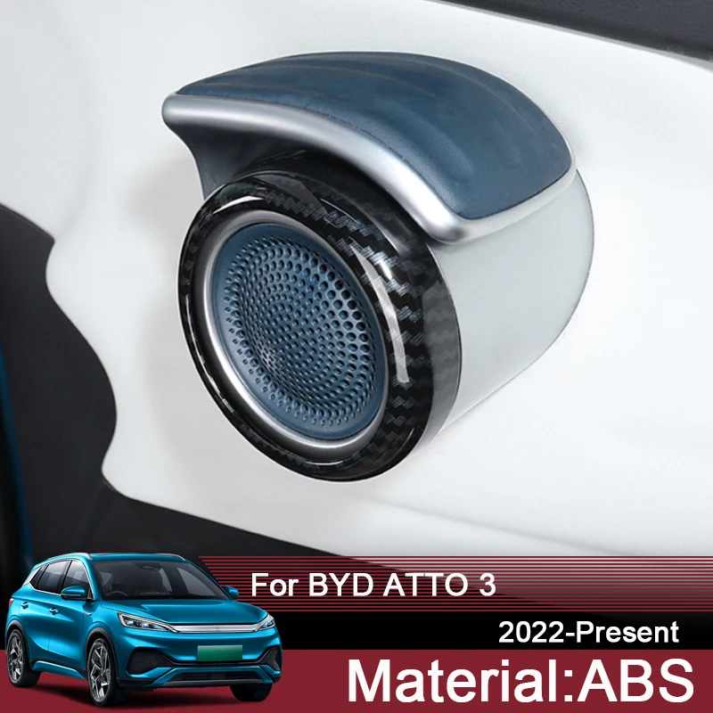 

4 шт. для BYD ATTO 3 2022-настоящее ABS Стайлинг автомобиля Внутренний дверной гудок кольцо рамка блестки защитные наклейки автомобильные аксессуар...