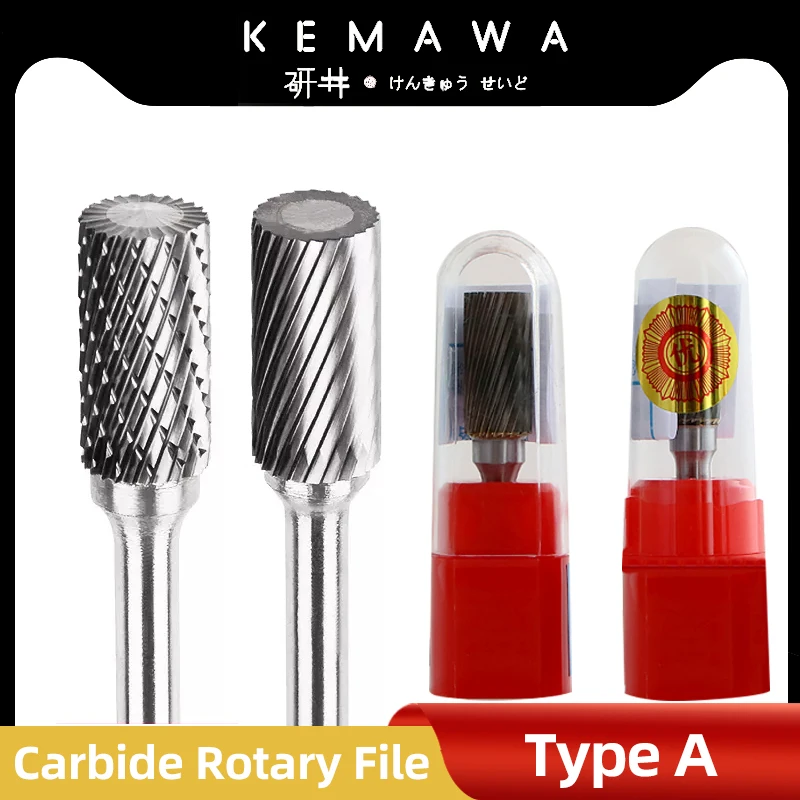 

KaKarot 3mm 6mm Shank Type A Tungsten Carbide Rotary Files Burr Drill Bits CNC Engraving Rotary Tool Cutter Lime A0616M06