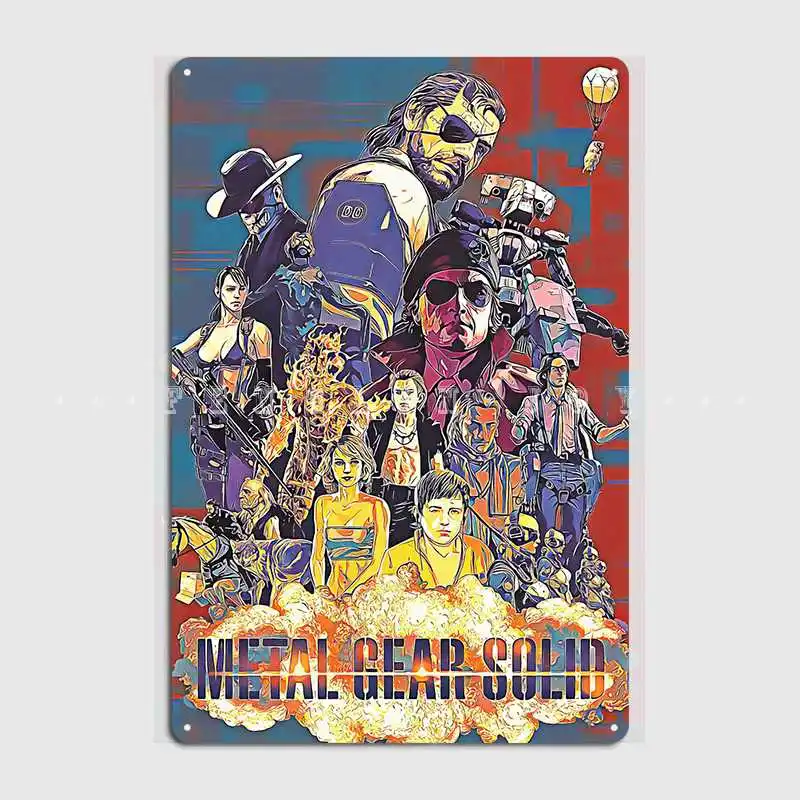 

Metal Gear Solid Metal Sign Club Cave Pub Designing Wall Decor Tin Sign Poster
