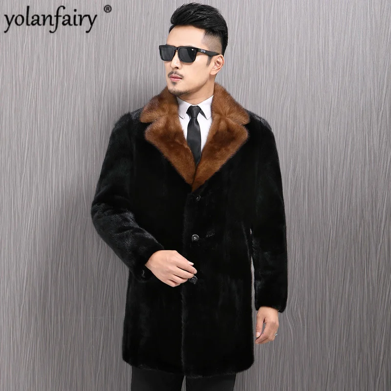 

Fur Real Coat Men Real Mink Fur Coat 2023 Winter Jacket Men Real Fur Warm Outwear Mens Clothing Veste Homme Vnf17226 YY961