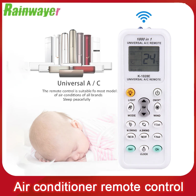 

1000 in 1 Universal Wireless Remote Control K-1028E AC Digital LCD Power Consumption Air A/C Remote Control for Air Conditioner