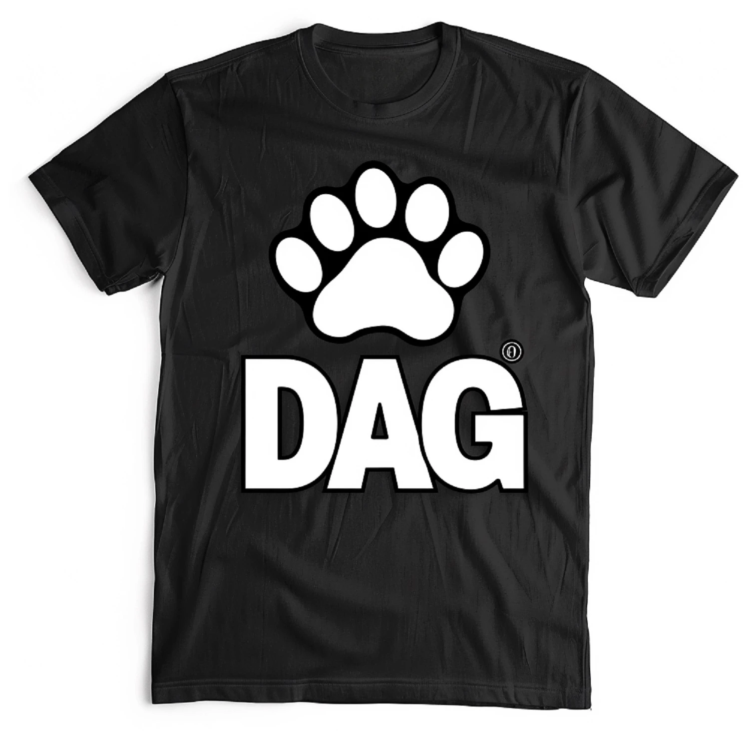 Классическая винтажная футболка с изображением собачьей лапы