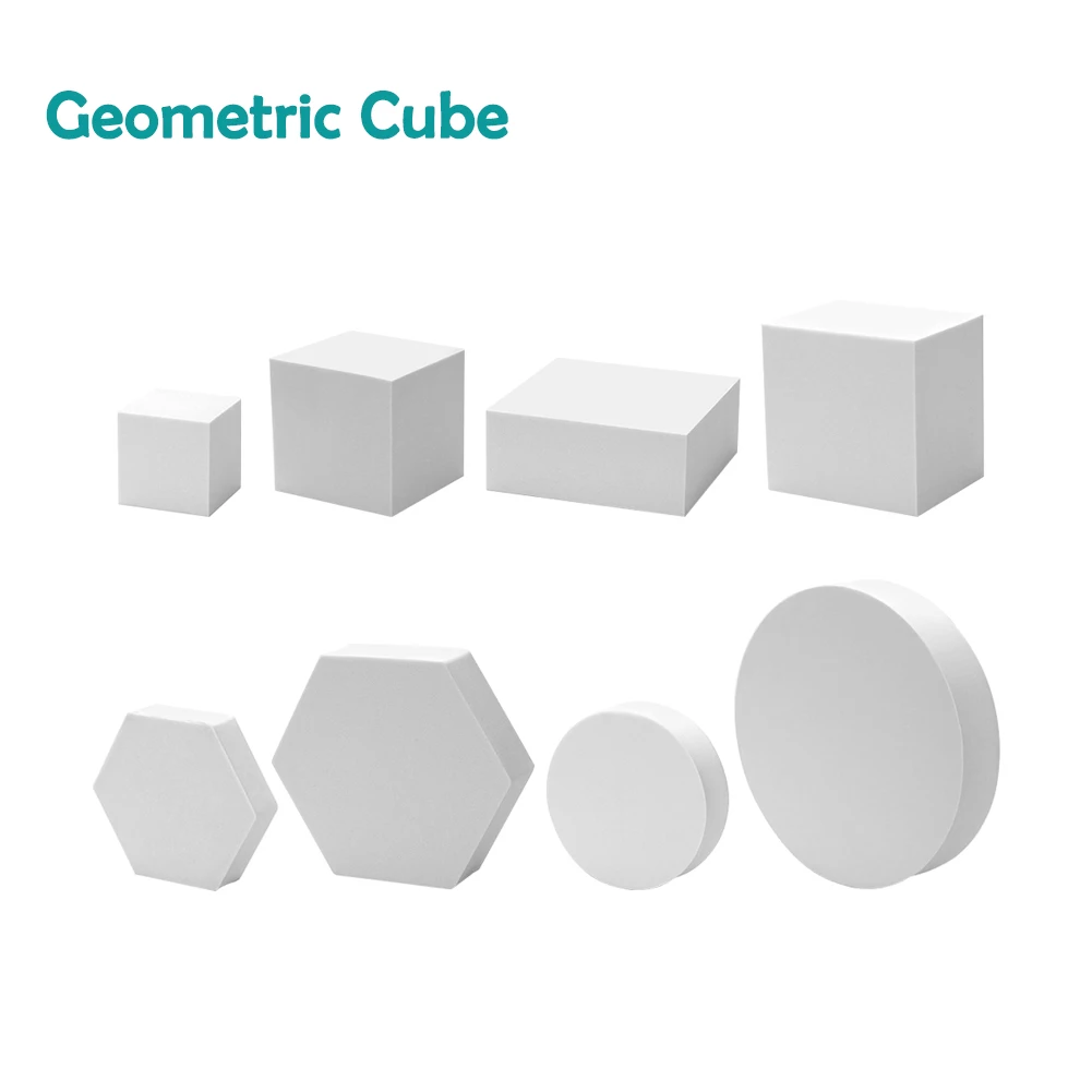 

8pcs Hard Foam Shapes Cube Photo Props INS 3D Ornaments Makeup Tools Studio for Background Photography Studio Background