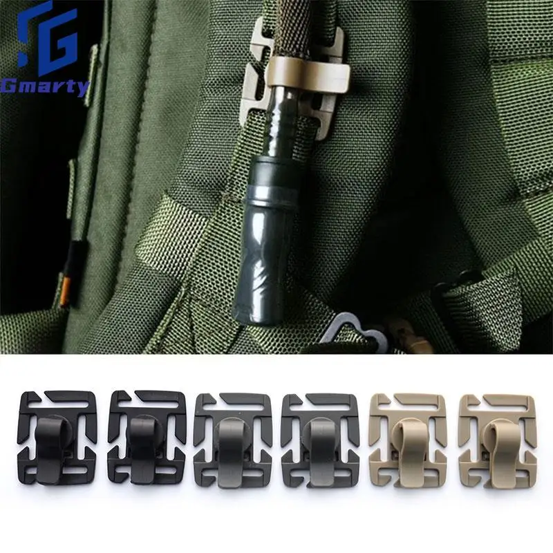 

2 PCS Drinking Tube Clip Rotatable Molle Hydration Bladder Drinking Tube Trap Hose Webbing Clip Molle Fits