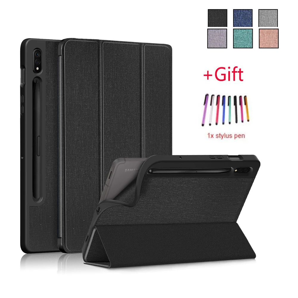 

Чехол Funda для Samsung Galaxy Tab S7 FE SM-T870 T875, чехол 11 дюймов, кожаный магнитный чехол для планшета Samsung Tab S8 X700 X706, чехол