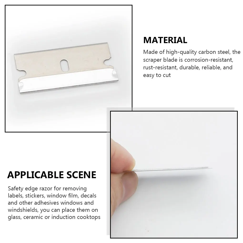 

100 Pcs Car Scraper Window Single Face Cleaning Tablet Screen Paste Replacement Vehicle Labels Sticker Remover Tools