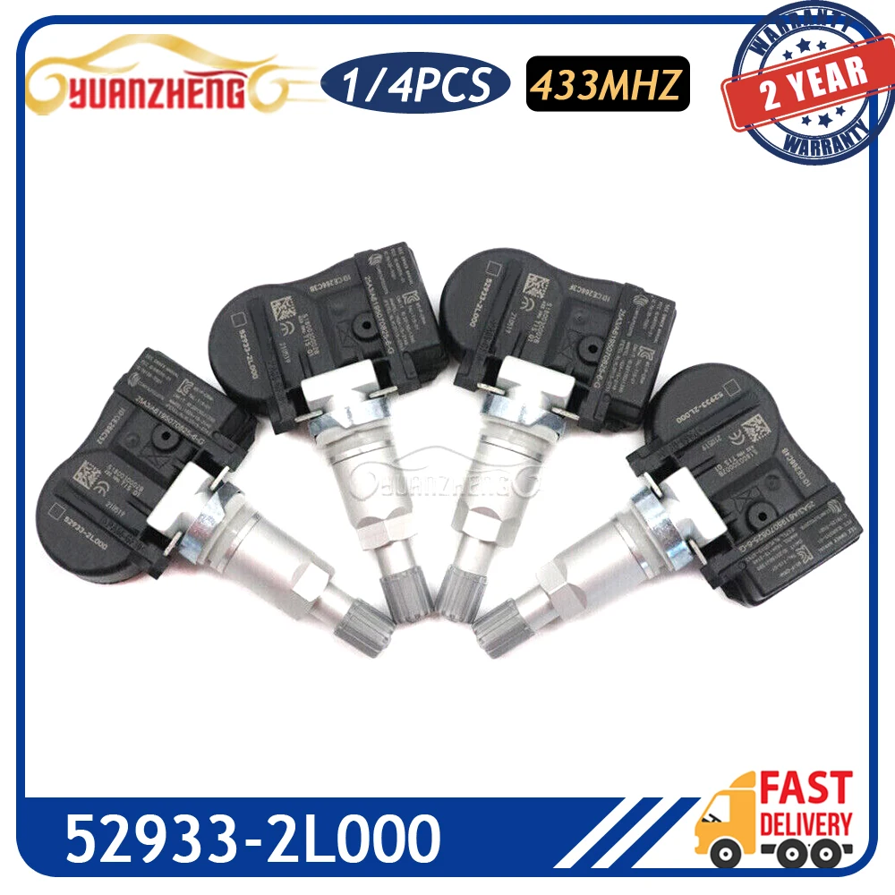 Автомобильный датчик контроля давления в шинах TPMS 52933-2L000 для Hyundai I10 [PA] I30 [FD] Kia Ceed [ED] 2006-2013 433 МГц 52933-2L600
