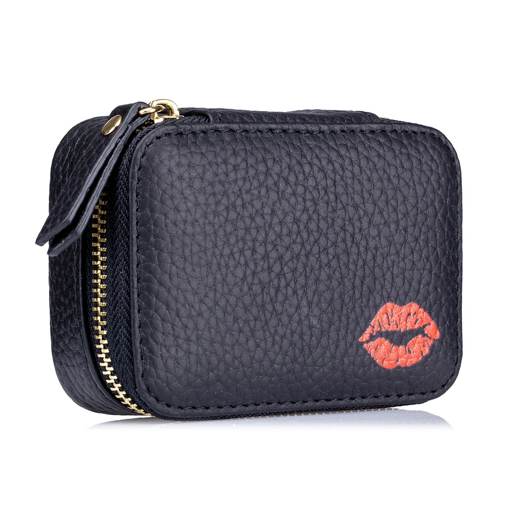Genuine Leather Coin Purse Small Mini Cosmetic Bag Lady Carries Lipstick Pack Multifunctional Storage Bag