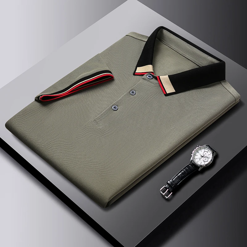 

Легкий и роскошный дизайн, модный цвет, рубашка с короткими рукавами, POLO, мужская мода 2023 Летний отдых, роскошные футболки, мужская одежда