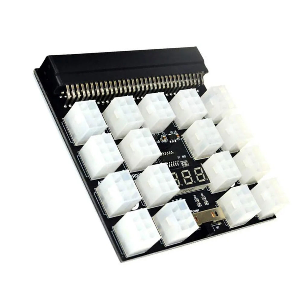 

PCI-E 1200 Вт 17 x 6Pin устройство для разборки сервера майнинга, адаптер, улучшенная версия, преобразователь, экран дисплея, модуль карты