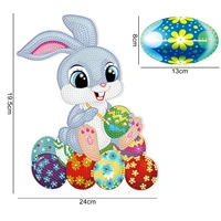 new easter 5d diamond embroidery kit animal rabbit diy diamond mosaic painting crystal flower blue egg easter home decor