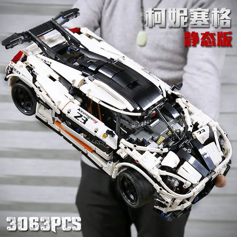 

Compatible with Lego High-Tech Koenigsegg Building Blocks Sports Racing Car Model MOC-4789 Bricks Kit Toys for Children Boy Gift
