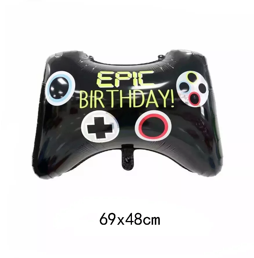 

New Video Game Controller Aluminum Foil Balloon Happy Birthday Decoration Game Match Props Gaming Tool Ball kid toys gift