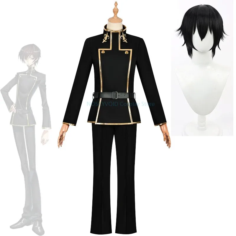 Code Geass Lelouch Lamperouge Косплей Парик и костюм Of The Rebellion Черный Король Демонов ZERO