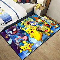 japanese comic pikachu cute printed soft carpet household carpets for living room childrens room play mat tatami fluffy carpet