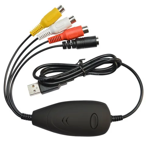 Ezcap172 USB 2,0 Аудио Видео Захват карты захват Преобразователь Аналоговое видео для VHS видеорегистратор DVD для Windows Win10 - изображение