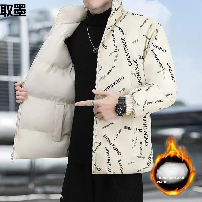 Двустороннее пригодное для носки хлопковое мужское утепленное пальто с флисовой